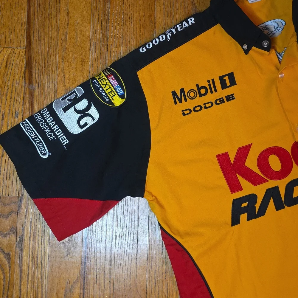 Vintage Sterling Marlin Kodak Racing Nascar Pit Crew Shirt Size L - Like New! - Picture 2 of 11